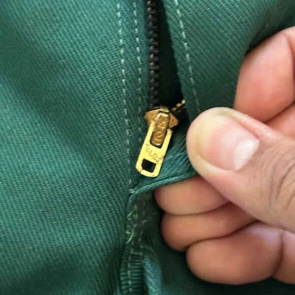 Vintage 70s Lee Rider Boot Cut Green Denim Jeans Size 31x32 NWT - Picture 6 of 8